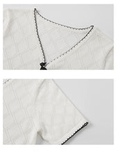 Load image into Gallery viewer, Lightweight Short-sleeved V-neck Sweater Shirt
