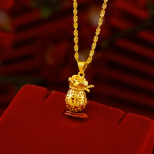 Load image into Gallery viewer, Gold Plated Lucky Money Bag Jewelry Set
