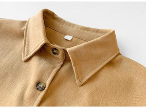 All-match Thin Design Loose Thick Long-sleeved Shirt