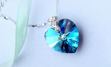 Load image into Gallery viewer, Ocean Heart Necklace and Ear rings Set
