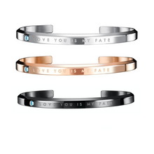 Load image into Gallery viewer, &quot;Love You Is My Fate&quot; Couple Bangle
