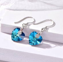 Load image into Gallery viewer, Ocean Heart Necklace and Ear rings Set
